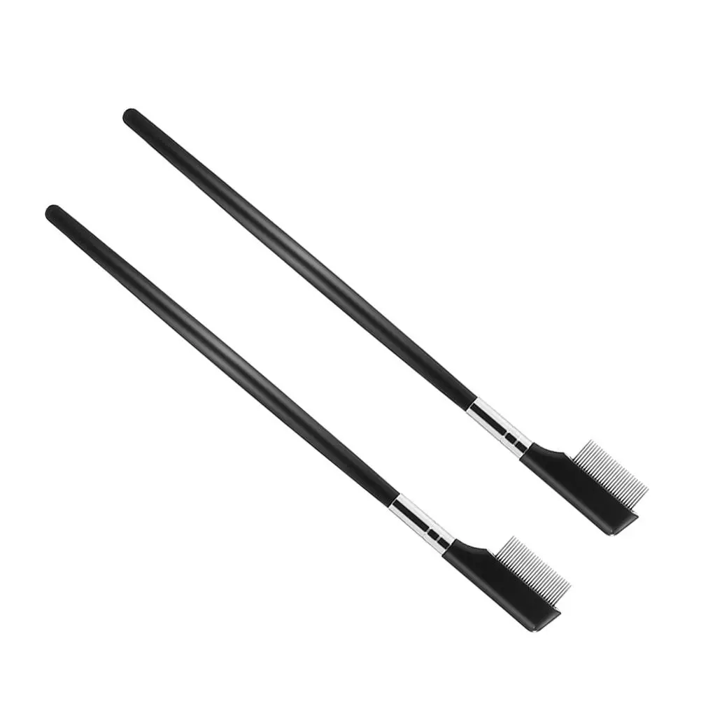 

2 Pcs Comb Eyelash Eyelashes Brush for Women Tool Metal Combs Supply Woman