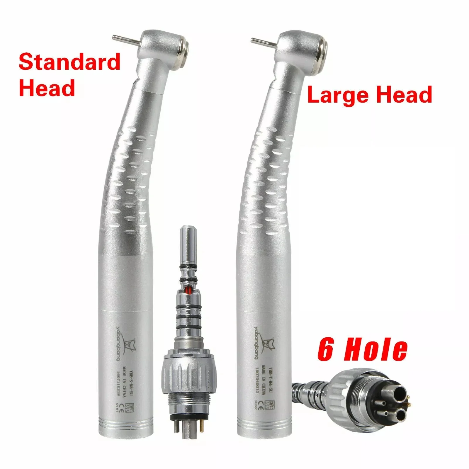 

Push Button Dental Fiber Optic LED Handpiece Turbine/Quick Coupler 6 Hole Standard/Big head Cartridge/Rotor Kavo Style