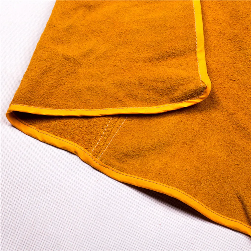1Pcs Heavy Duty Cowhide Welding Apron Oil Acid Alkali Resistant Thickened Protective Apron for Electric Welding