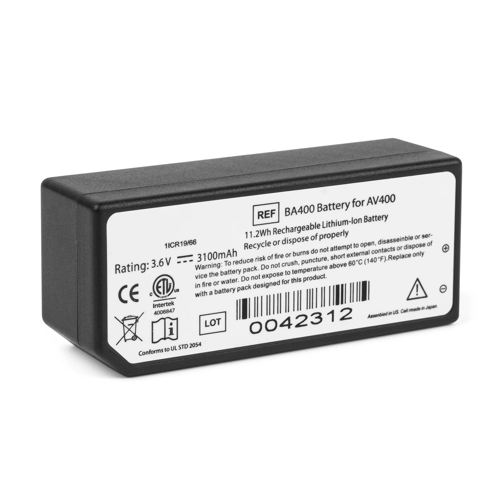 Vital Signs Monitor Battery For Veins AccuVein AV400  AV300 BA400