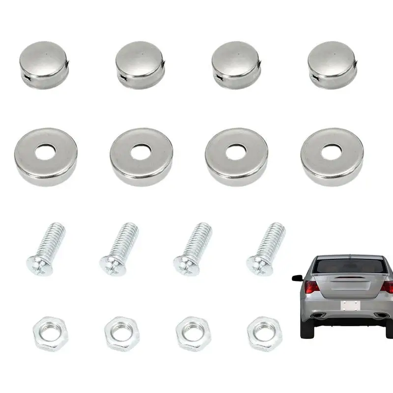 Car Motor Vehicle Anti-Theft License Plate Frame Screws License Plate Security Screw Kit For Fixing Frame Bolt Solid Seal Buckle