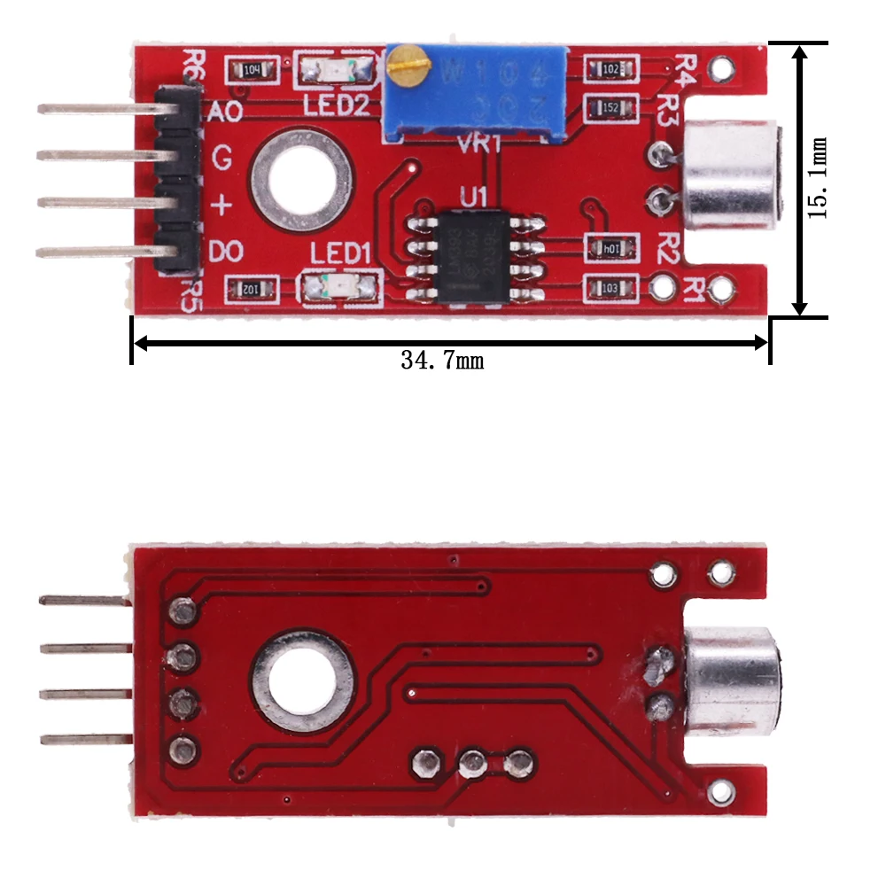 1/5/10PCS mikrofon głos czujnik dźwięku moduł czujnikowy dla Arduino AVR PIC analogowe czujniki wyjście cyfrowe KY-038 KY-037