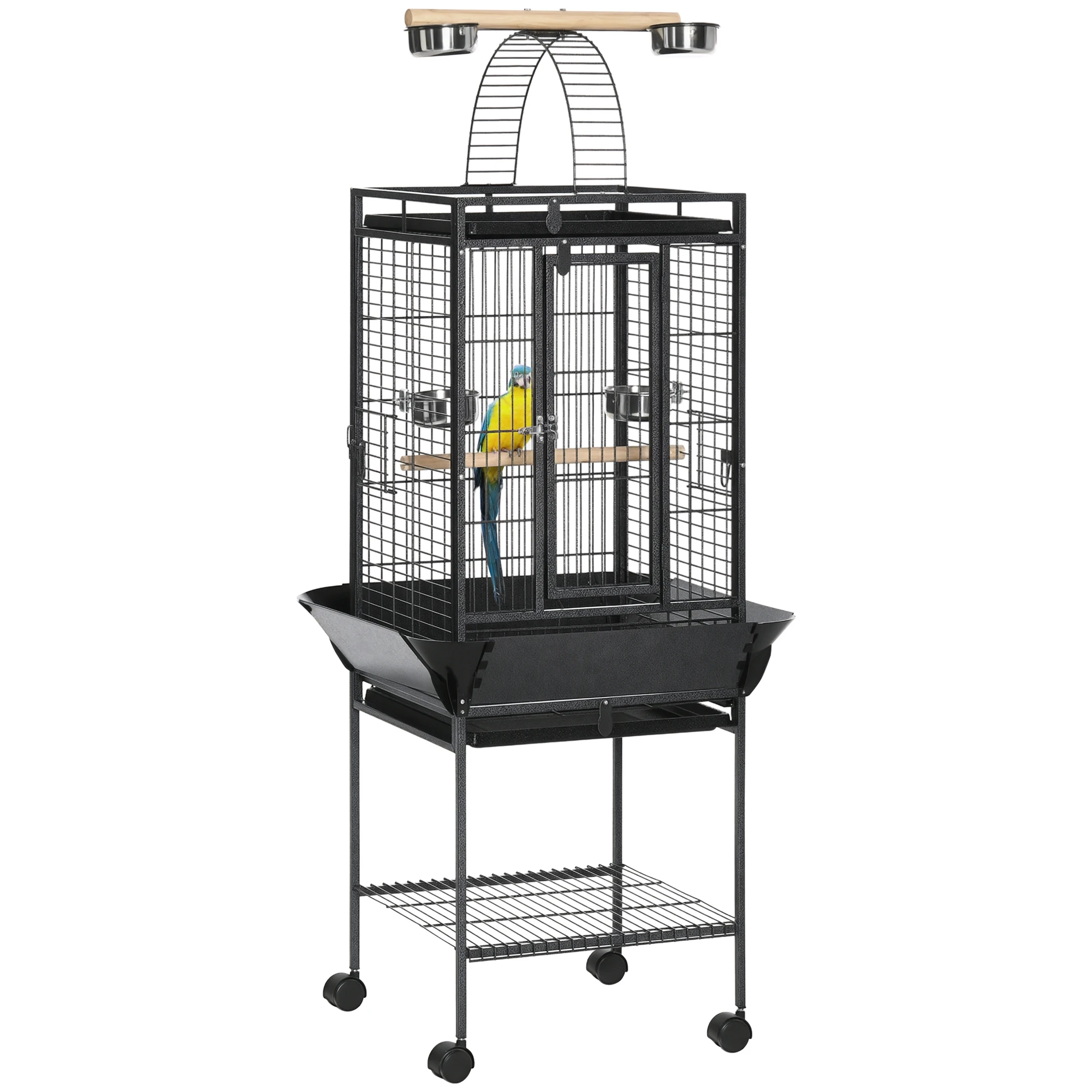 Pawhut Jaula Para Pájaros Con Soporte Ruedas 62,5X62,5X156Cm 4 Comederos — -67%, 222.16€ Coupon, from 105.70€ – 67% descuento – €105.70