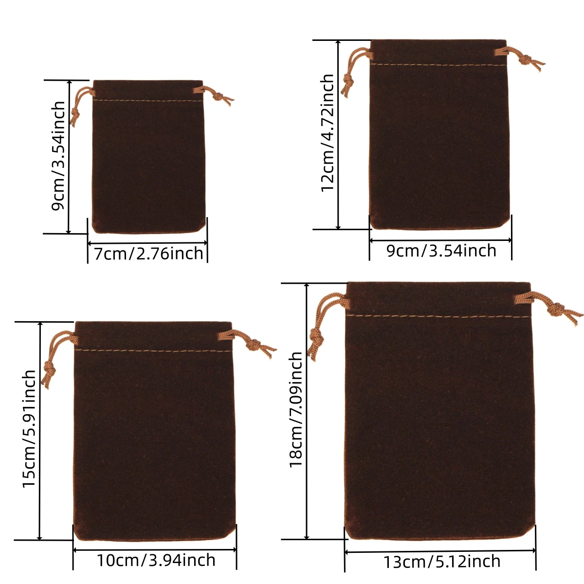 5/10Pcs Velvet Drawstring Bags Colorful Jewelry Storage Bags Gift Bags for Jewelry Candy Packaging Wedding Christmas Party Decor