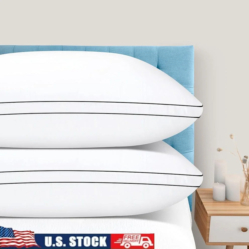 

Набор подушек King Size из 2-х пуховых альтернативных гостиничных подушек для сна по бокам и сзади Облачный комфорт Легко чистится Поддерживающий