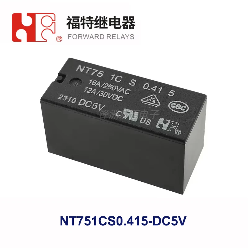 5Pcs FORWARD Relay HF115F NT75 1C S 0.41 5 NT751CS0.415 DC5V DC12V DC24V 8PIN 16A Power Relay 1ZS3