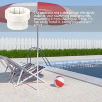 Pool Umbrella Stabilizer Adapter 4X Sturdy Umbrella Pole Stabilizers Multi-use Base Insert Anti-Skidding Hole Plugs Stand