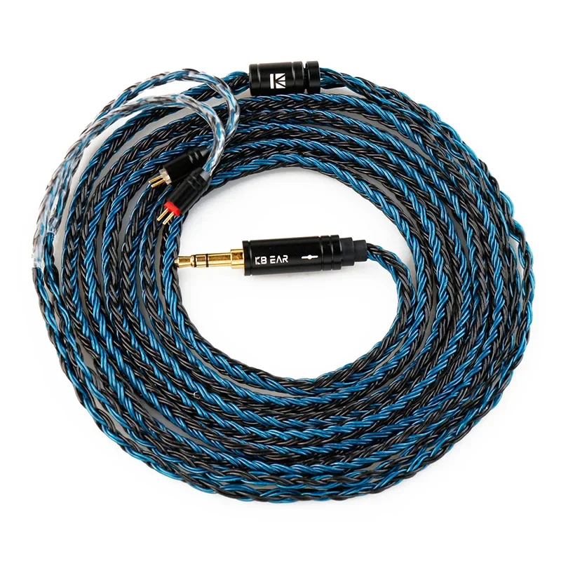 KBEAR ST16 Plus 5N High-Purity Single-Crystal Copper-Silver Plated 2-meter Earphone Cable 3.5mm/2.5mm/4.4mm Plug Headset Wire