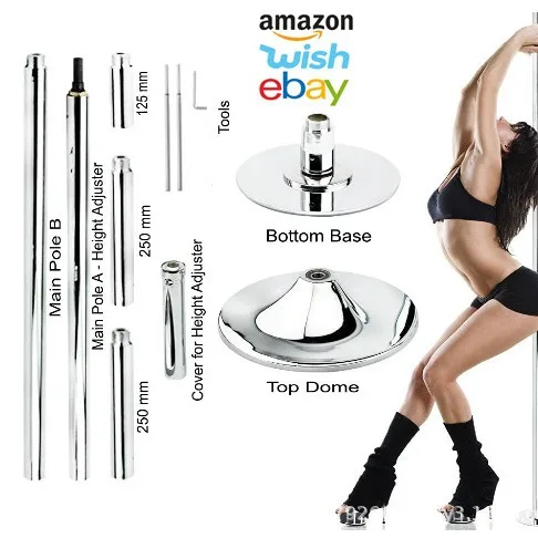 Portable pole dance dancing tube BJ-T60 can be fixed/rotating dance pole indoor home teaching fitness equipment