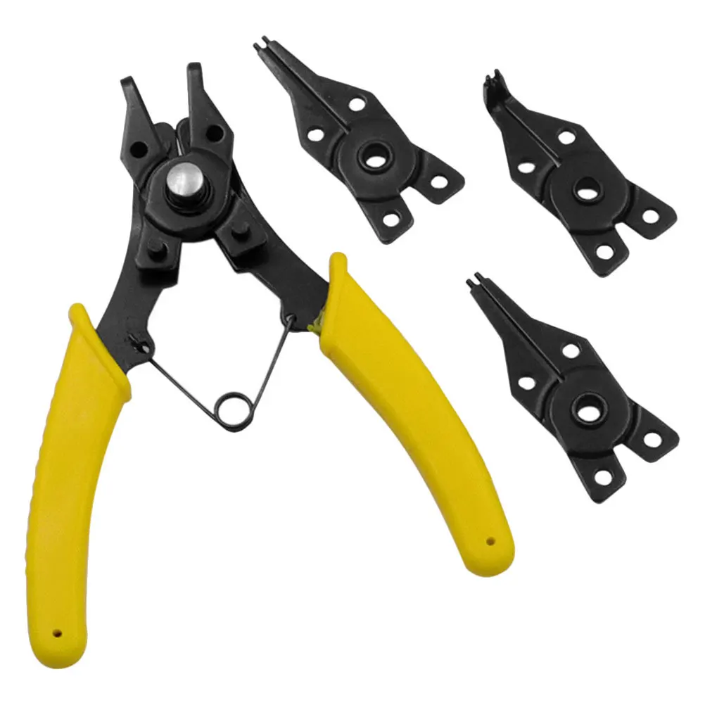 

1Set Circlip Pliers Spring Loaded Heavy Duty Snap Ring Pliers Internal External Circlip Removal Mechanic Tool Kit