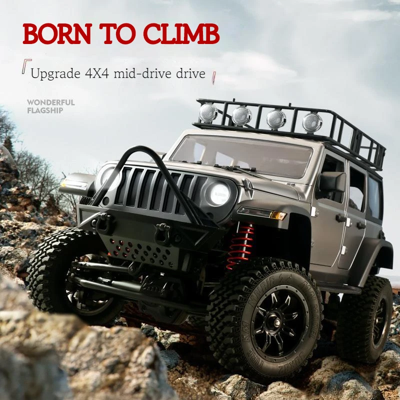 

MN128 1/12 RC Car, 4WD Off-Road Climbing Vehicle, MN Model RTR 2.4G Remote Control Toy with LED Lights, 35mins Endurance
