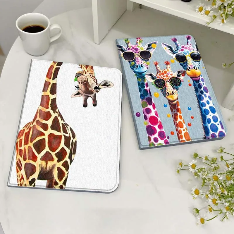 

Cartoon Art Giraffe For Xiaoxin Lenovo Tab Pad K11 K10 M10 P11 3rd Plus Pro Legion Y700 Y900 Gen4 2 Tablet Case Gift