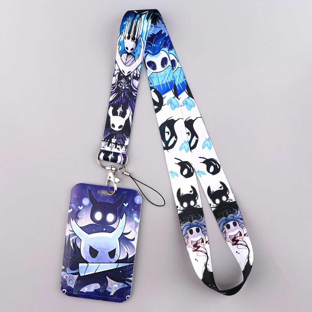 Hollow Knight Lanyards Cartoon Keys Chain ID Credit Card Cover Pass Charm Neck Straps For Friend Fashion Accessories Gifts