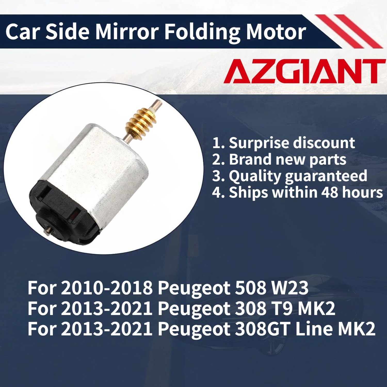 

For 2013-2021 Peugeot 308GT Line MK2 AZGIANT Car power folding side view mirror Motors Brand New replacement parts High quality