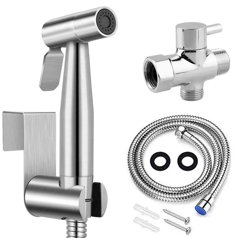 

Stainless Steel Handheld Bidet Toilet Sprayer Bathroom Personal Hygiene Bidet Sprayer Set