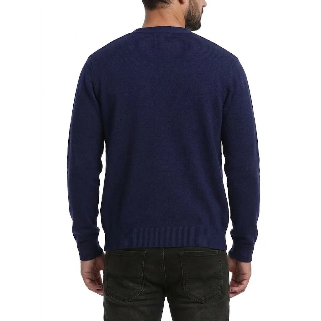 Neuer Herren-Cardigan mit langen Ärmeln, Knopfleiste, V-Ausschnitt, Strickware, lässiger Pullover, einfarbig, leichte Oberbekleidung mit Taschen. – Detail 13