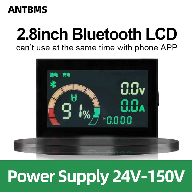 

2,8-дюймовый Bluetooth-дисплей для ANT BMS 7-16S 8-20S 22S 24S 30S 32S Блок питания 24 В-150 В