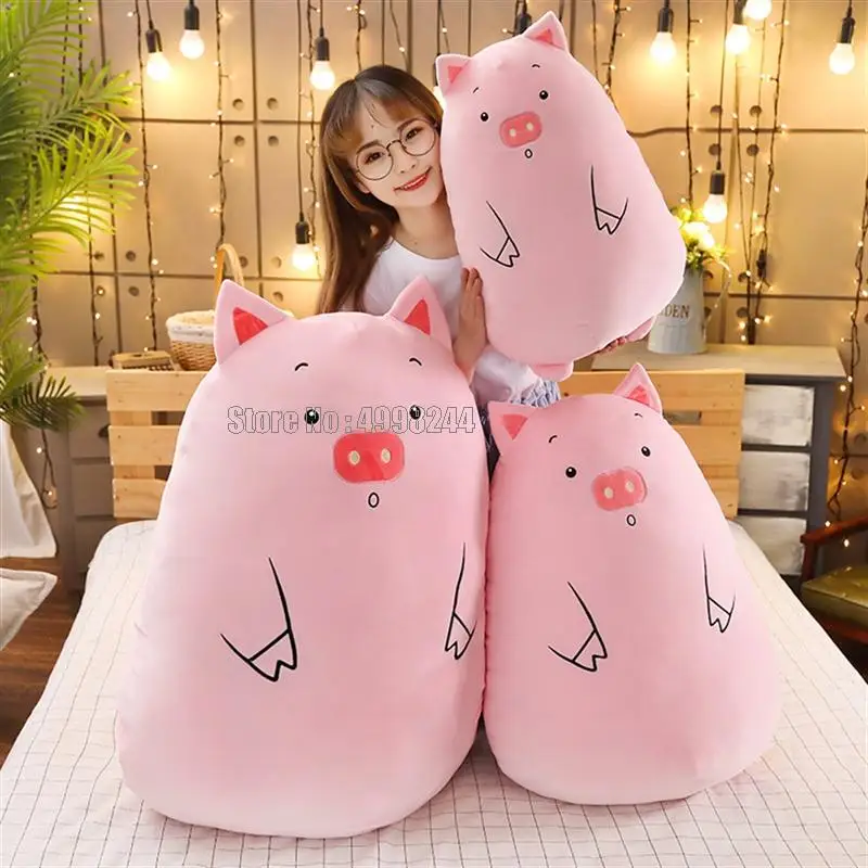 Kawaii Pig Frog Plush Soft Stuffed Animal Dinosaur Lion Big Hippo Pillow Buddy Bear Cushion Gift For Kid Toy