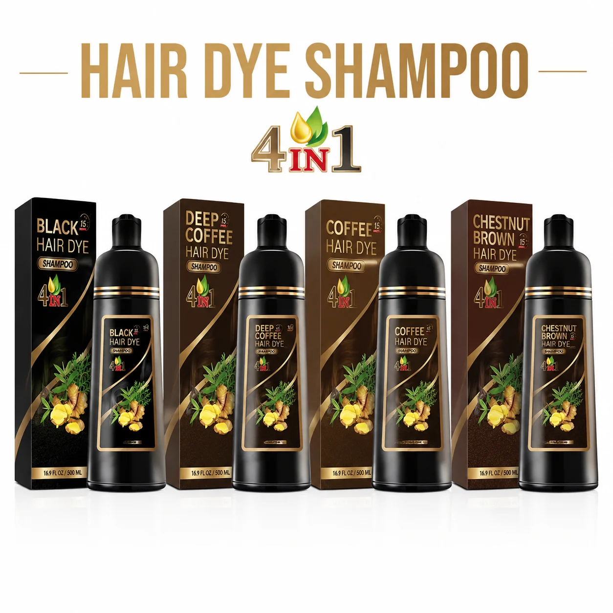 

Black Hair Dye Shampoo, Moisturizing & Healthy Hair Care Creating Natural Hair Color,Hair Color Shampoo for Women and Men