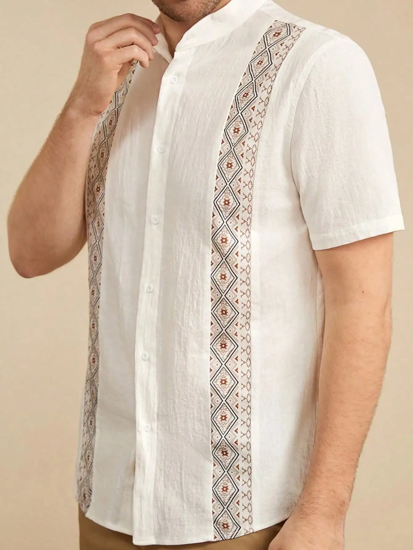 FGKKS Men Shirts Brand Fashion Casual National Style Cotton Thin Cool Short Sleeve Comfortable Male Summer Shirt