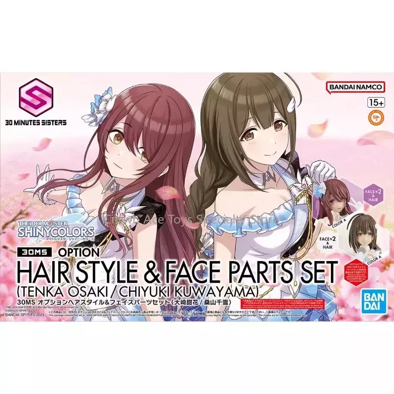 Bandai 30MS Anime Figure THE IDOLM@STER SHINYCOLORS HAIR STYLE&FACE PARTS SET Action Figure Trendy Toys for Kids Holiday Gifts