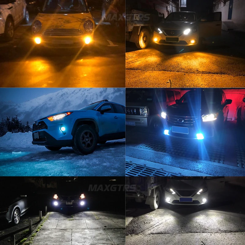 2x 2504 PSX24W 12276 LED 6000K Xenon White Fog Lights DRL Daytime Running Parking Car Bulbs Super Bright Auto Replacement Lamp