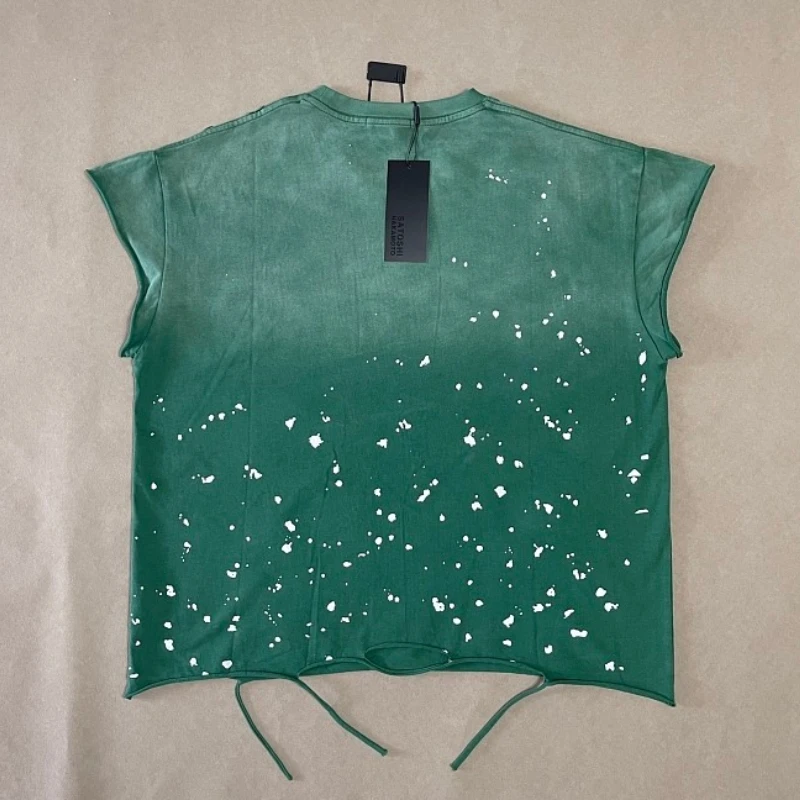 Satoshi Render Hole Sleeveless T‑shirt High Quality Unisex Black Blue Green Lovers Top For Men Women