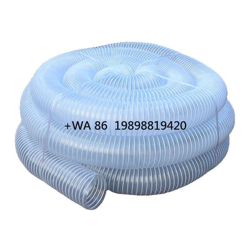 

Проволочный спиральный шланг Гибкий воздуховодной вентиляционный канал из полиуретана 3 дюйма по 15 метров Воздушный шланг