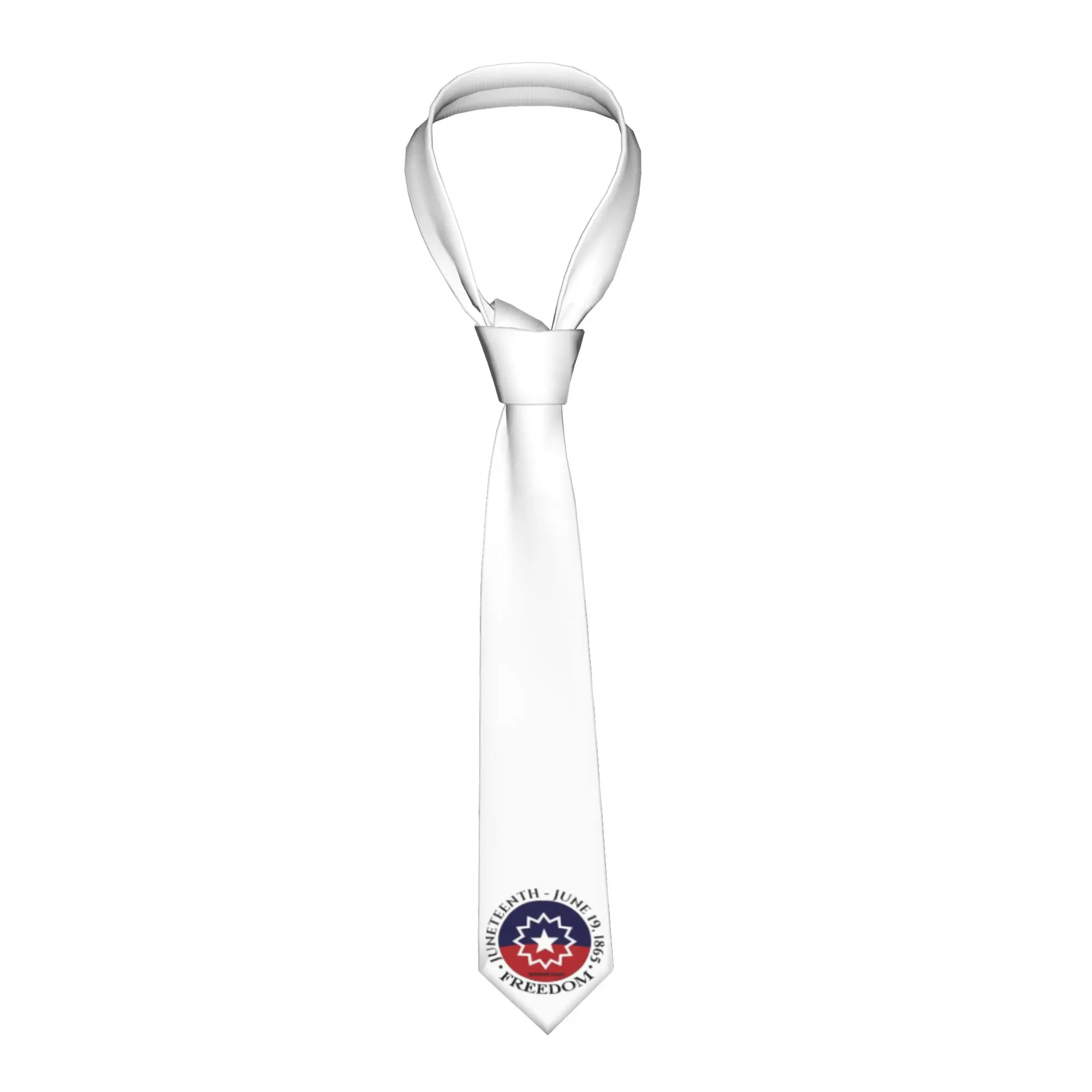 Fashion Juneteenth  Logo Neck Tie for Wedding Mens  Neckties