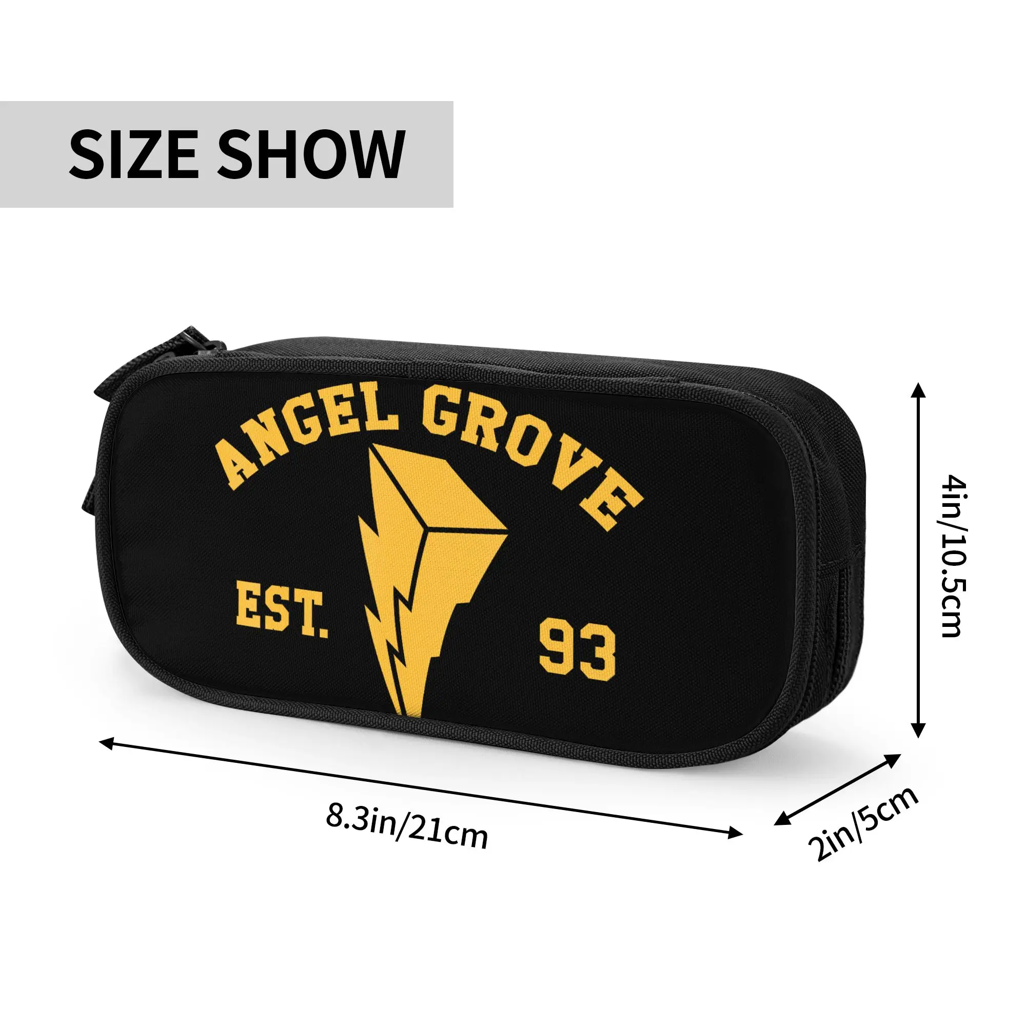 Large Capacity Bags for Child Cartoon Power Rangers Angel Grove High School Gold Collegiate  School Pencil Bag