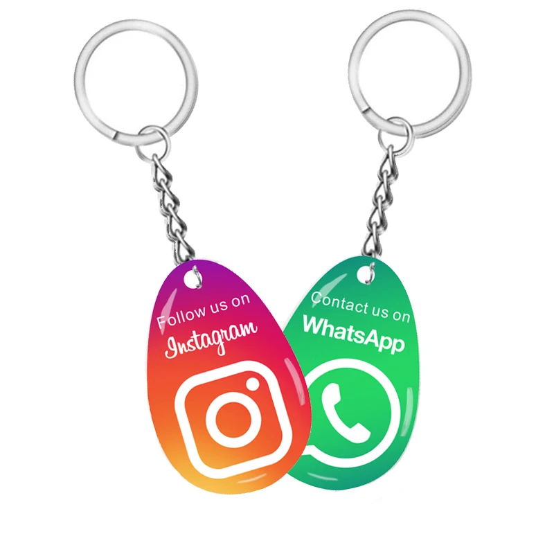 13.56 ميجا هرتز NTAG215 NFC Tag RFID Keyfob البطاقة الذكية سعة ذاكرة كبيرة لـ Instagram WhatsApp Google