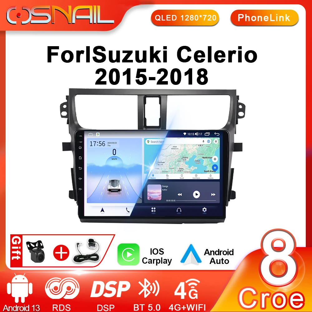 

Android Auto CarPlay For Suzuki Celerio Alto 2015 - 2018 Car Radio Multimedia Video Player Stereo GPS Navigation 2 din Autoradio