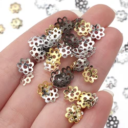600pcs/Lot Hollow Flower Bead Caps for Jewelry Making Cone End Beads Cap Filigree Loose Spacer Bead DIY Earrings Bracelet
