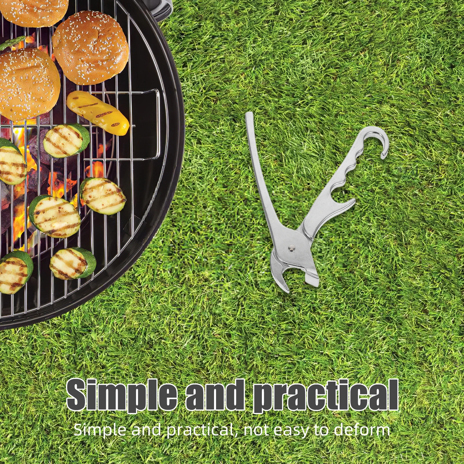 

1pcs Pan Gripper Bakeware Tongs Kitchen Lifter BBQ Food Flipper Pizza Tool Hot Pot Utensils Aluminum Alloy Durable Compact
