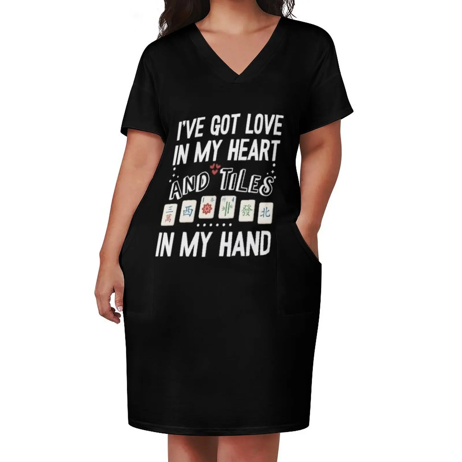 Got Love In My Heart And Tiles In My Hand Mahjongg Game Loose Pocket Dress summer dress woman 2025 trendy Clothing female