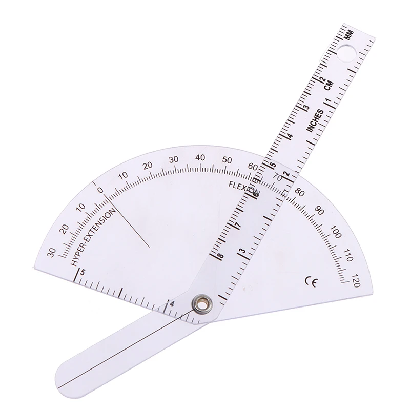 1PCS New PVC Medical Finger Goniometer Plastic Protractor 180 Degree Angle Ruler Finger Ruler 13.5*5cm