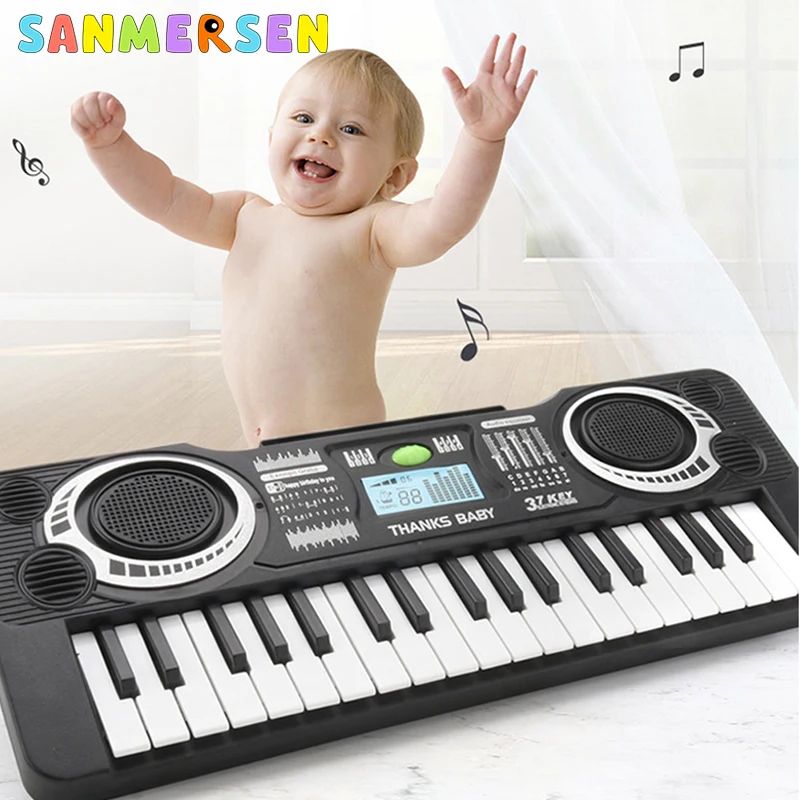 37 Key Electronic Keyboard Piano Toys for Kids Montessori Early Education Musical Instrument Toy for Children Girls Boys Gifts