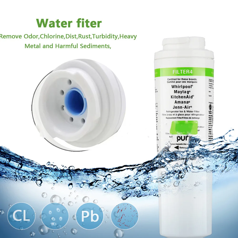 فلتر مياه الثلاجة EDR4RXD1 متوافق مع Maytag UKF8001 4396395 RFC0900A ترشيح طويل الأمد معتمد عالميًا