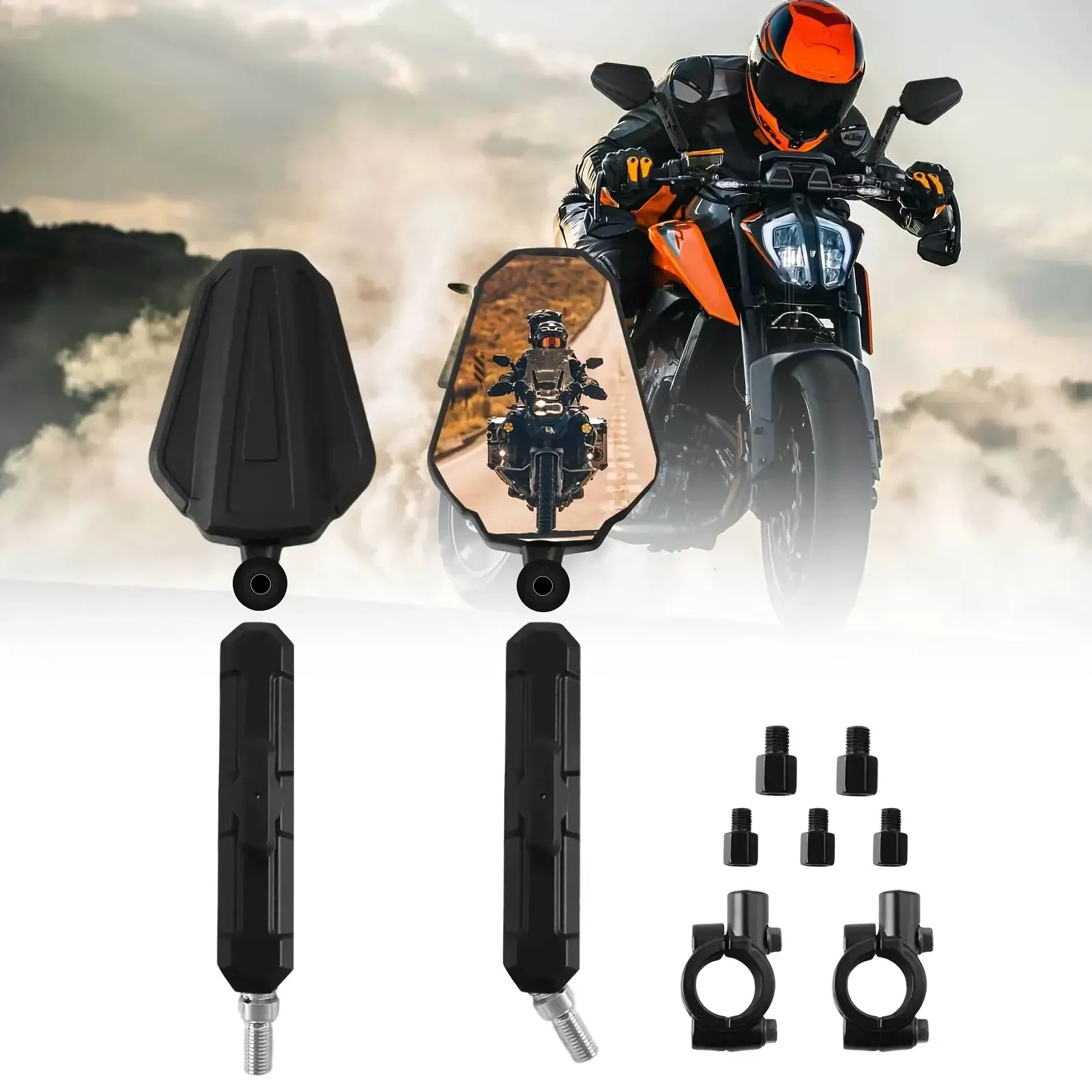 Kit de Espelhos Retrovisores Dobráveis West Wind para Motocicletas de Aventura 390 790 890 Adv com Pino Esférico