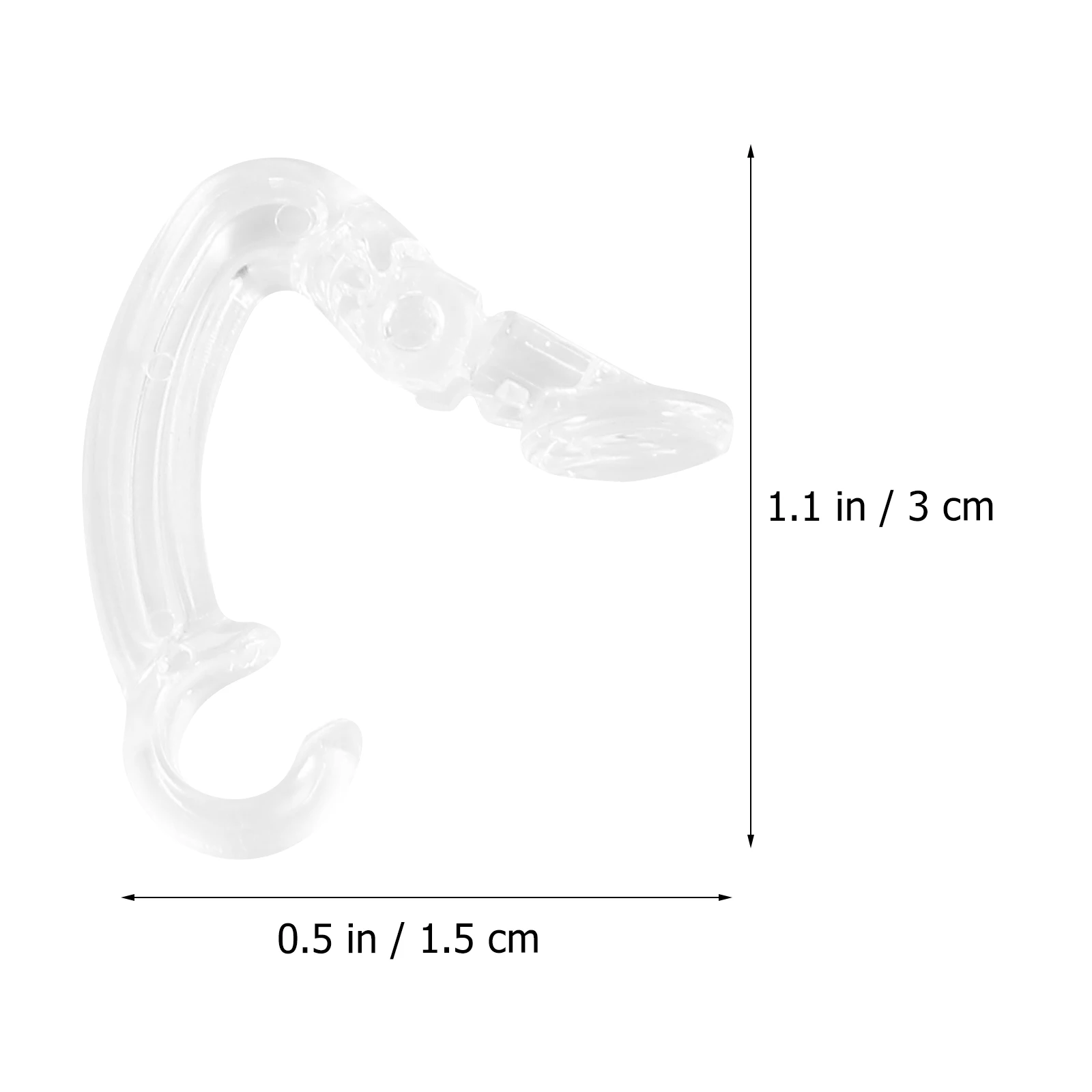 

2pcs Anti-Lost Clasps Protective Wireless Holders Adjustable Ear Hooks For Running Cycling White Plastic Earphone Clips