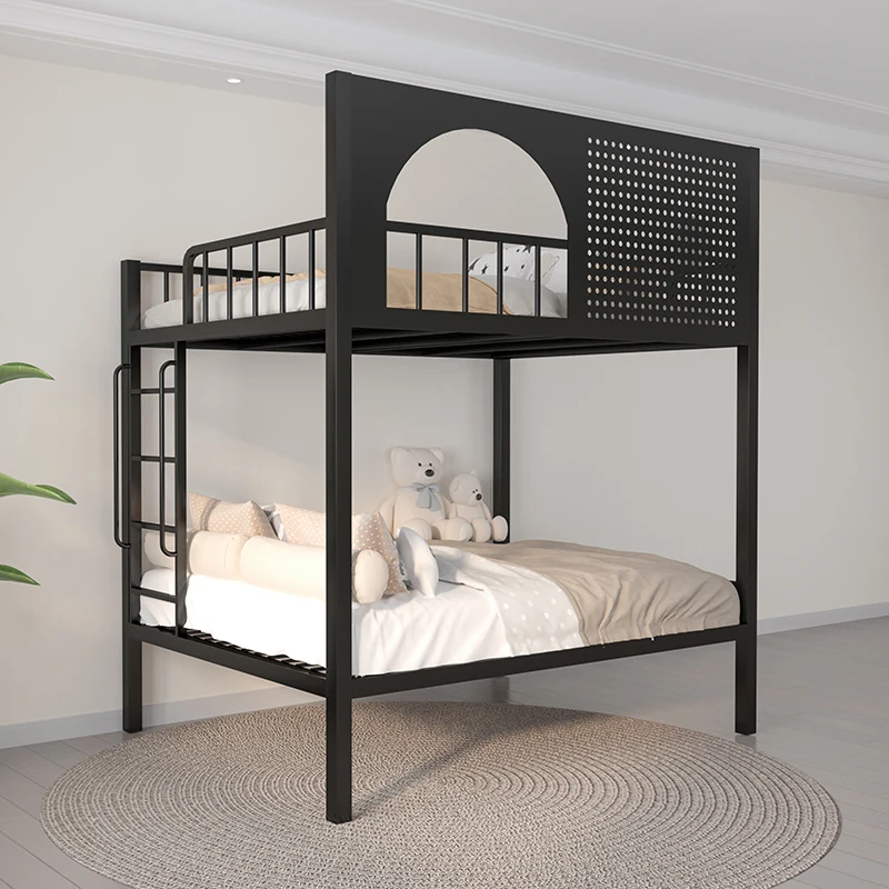 

Wrought iron elevated bed upper and lower bunk apartment dormitory multi-functional children's upper and lower beds household