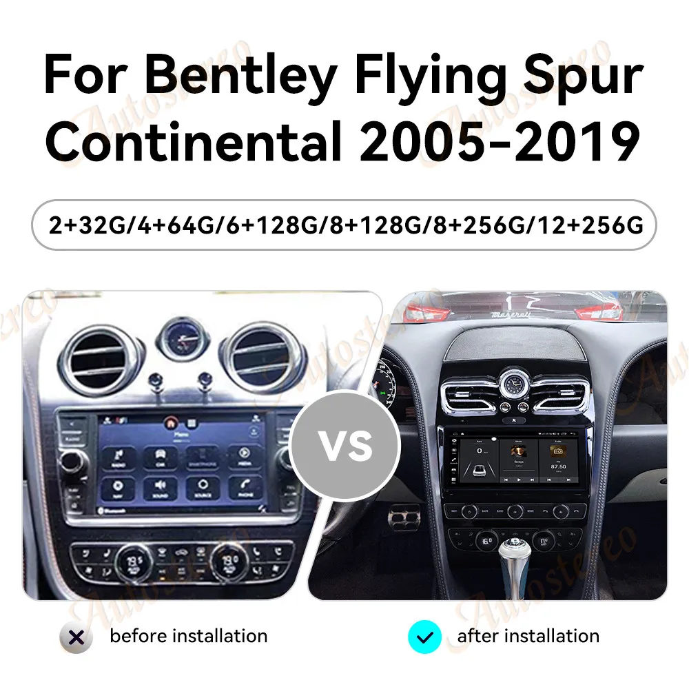 

10,9 для Bentley Flying Spur Continental 2005-2019 Android Carplay, автомобильный радиоприемник, автомобильный мультимедийный плеер, GPS-навигатор, головное устройство