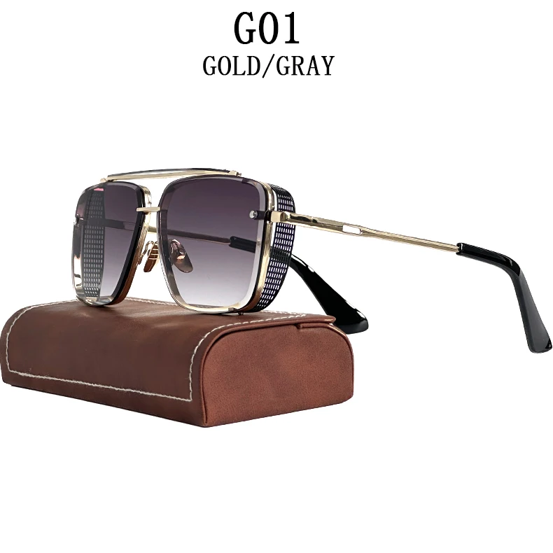 2023 Steampunk Sonnenbrille Für Männer Vintage Punk Sonnenbrille Frauen Trendy Platz Mode Gläser Luxe Gafas De Sol Hombre Zonnebril – Detail 9