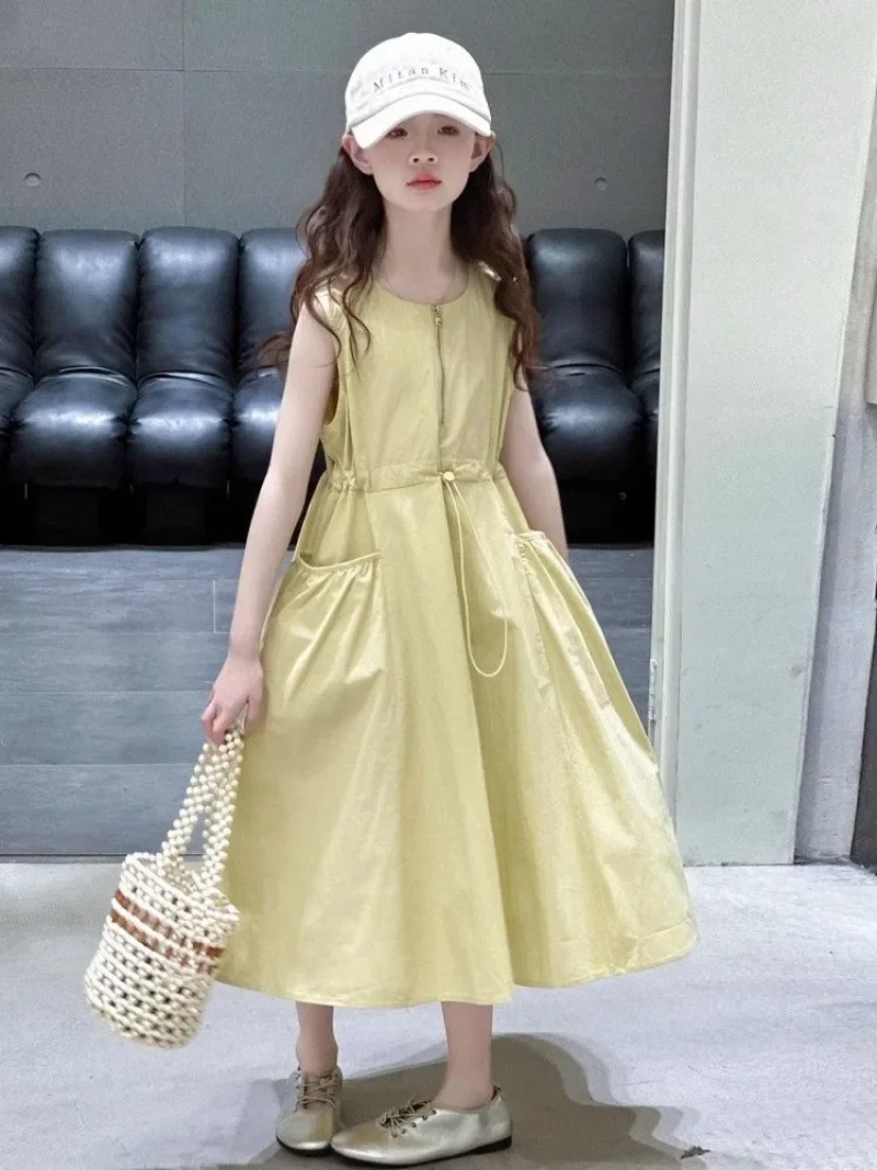Sleeveless Girl Costume Girls Dresses 10 To 14 Years Old Dress Young Sets for Children Elegant 11 12 Princess Women's Party 6 8