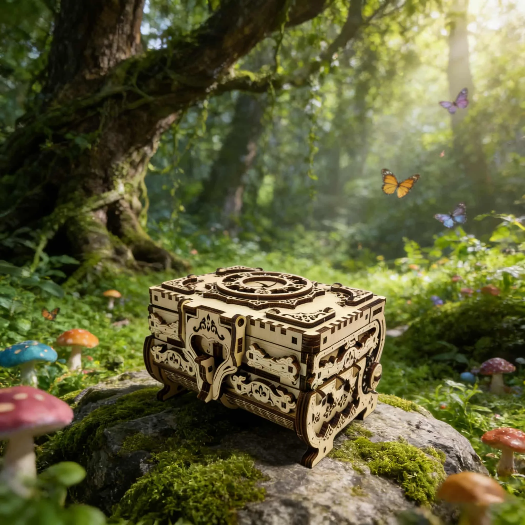 โมเดลกล่องดนตรีไม้ 3 มิติ: ของขวัญวันหยุดที่สมบูรณ์แบบสำหรับวันฮาโลวีน คริสต์มาส และวันเกิด