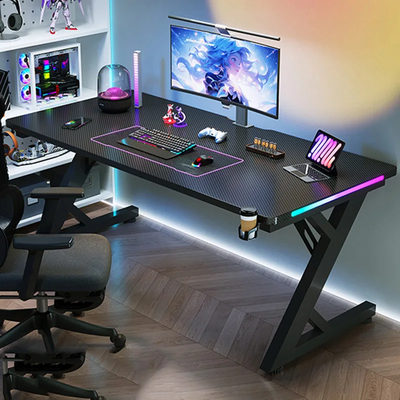 Crafts Ästhetischer Büroschreibtisch, großes Design, weiß, moderner Gaming-Schlafzimmer-Büroschreibtisch, stehend, minimalistisch, Biurko, trendige Möbel