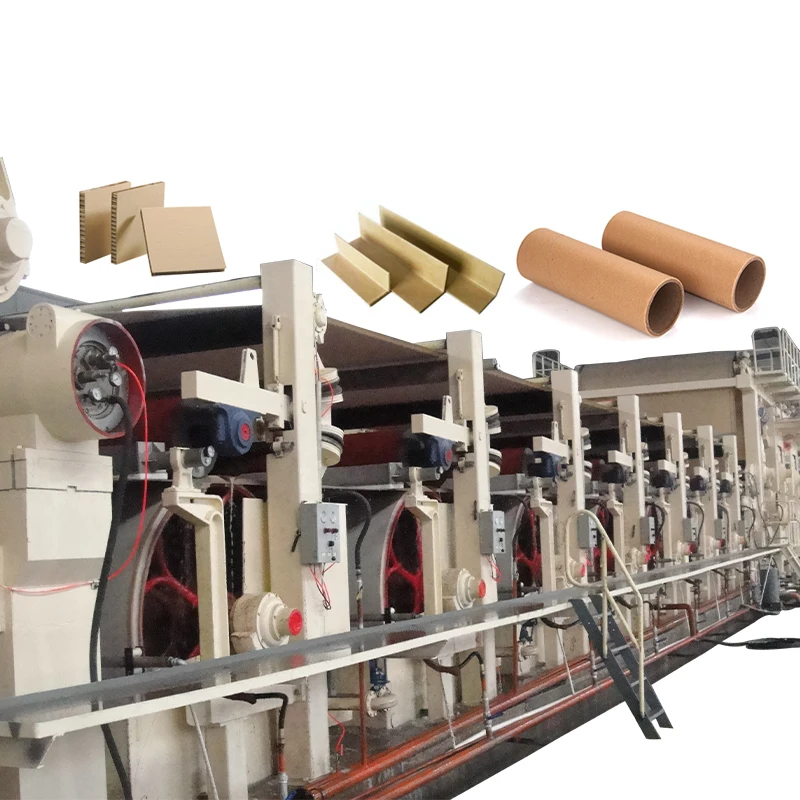 YUGONG Complete Waste Carton Recycling Kraft Fluting Corrugated Bobbin Making Machine From China