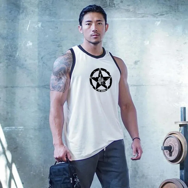 

Mens Fitness Sleeveless Casual T-Shirts Gym Bodybuilding Muscle Sport Tank Tops Summer Mesh Cool Breathable Quick Dry Singlets
