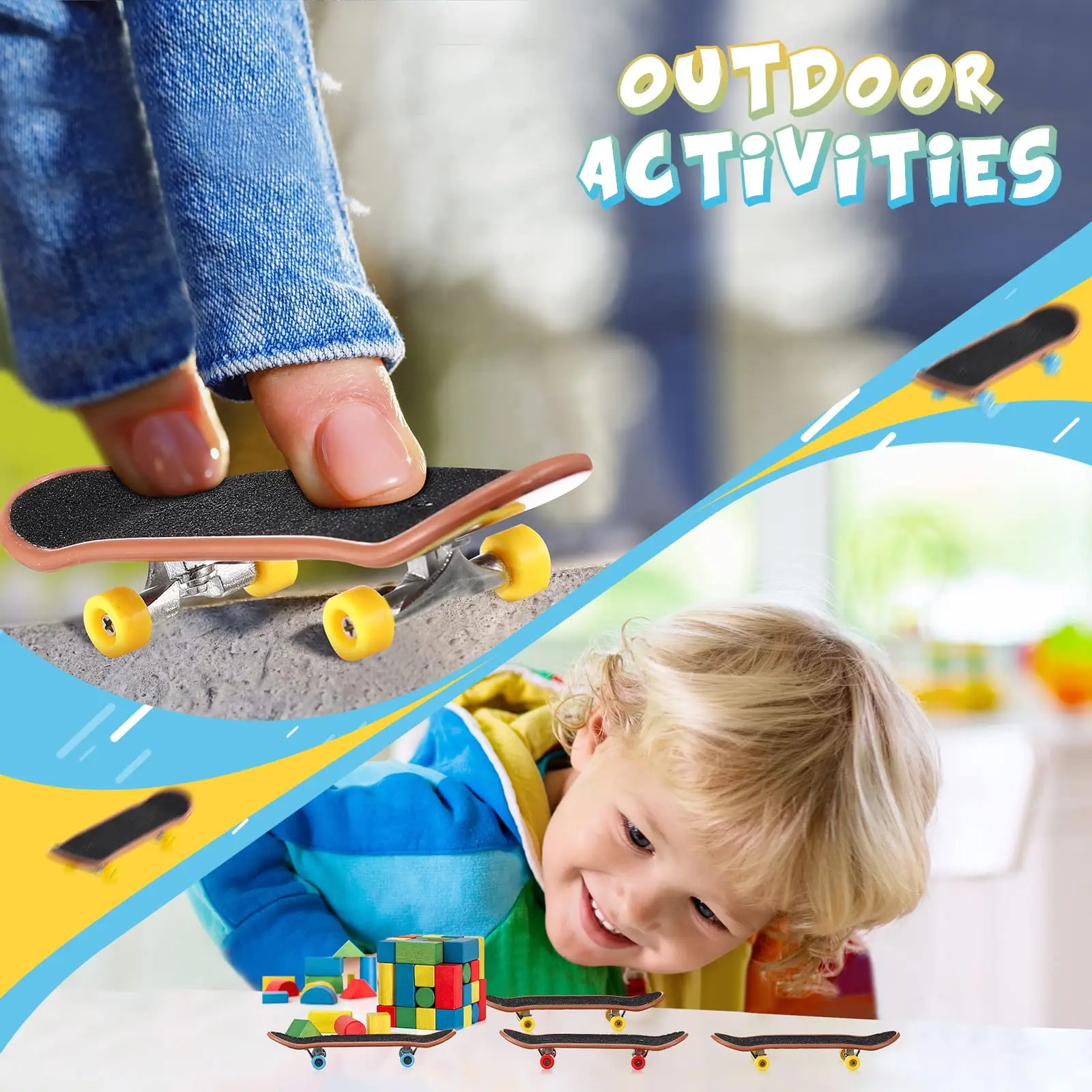 1-5 pçs dedo skate mini colecionável criativo desktop dedo fingerboard dedo skater brinquedos