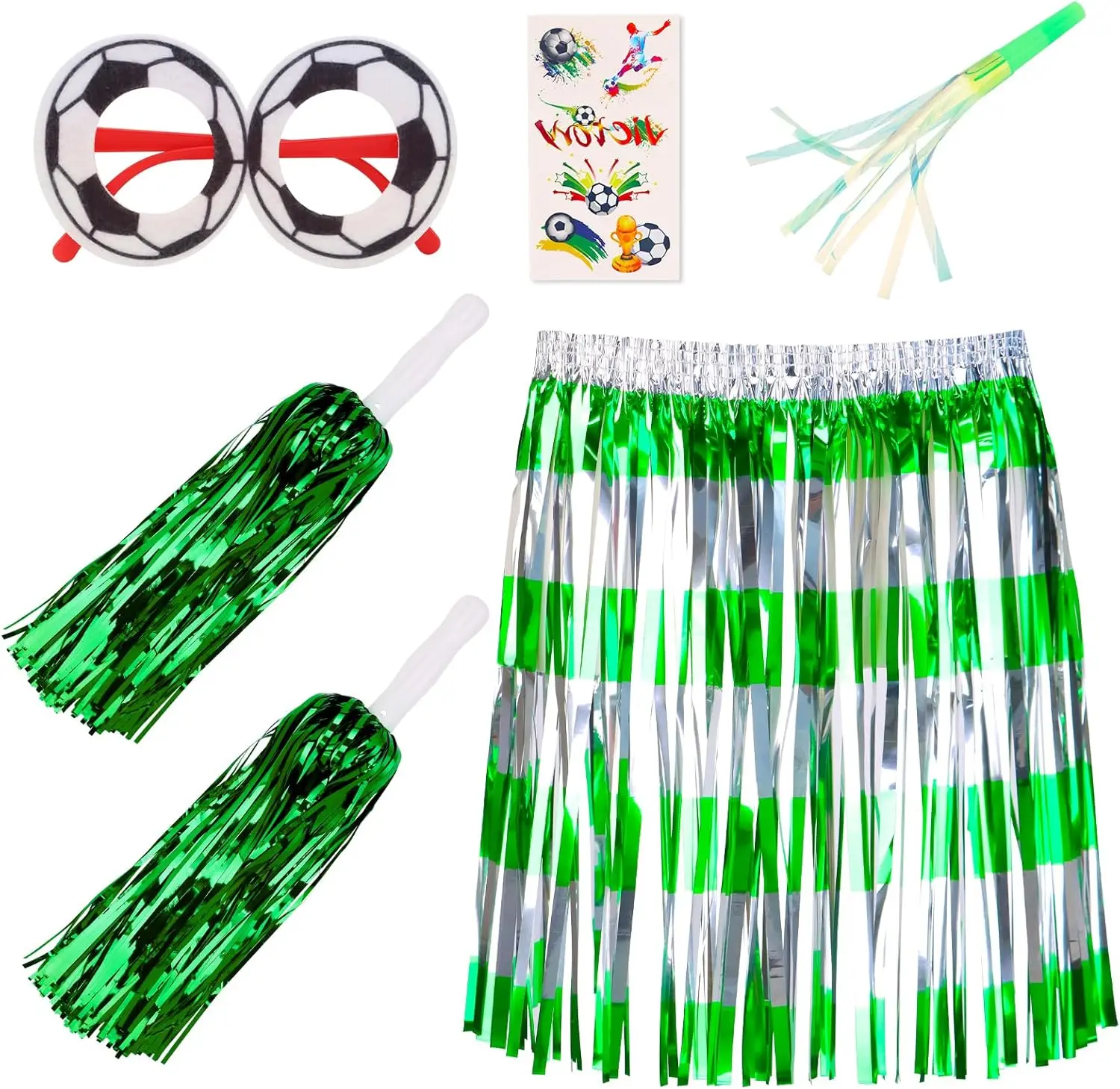 

2026 Soccer Tournament Party Accessory Set,Football Match Celebration Favor,Soccer Ball Outfit Accessories for Women
